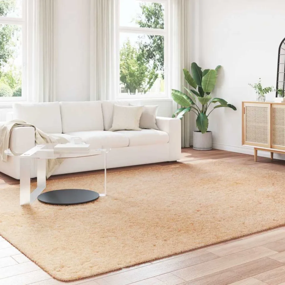 vidaXL Hoogpolig vloerkleed NAVARRA polyester beige, foto 6