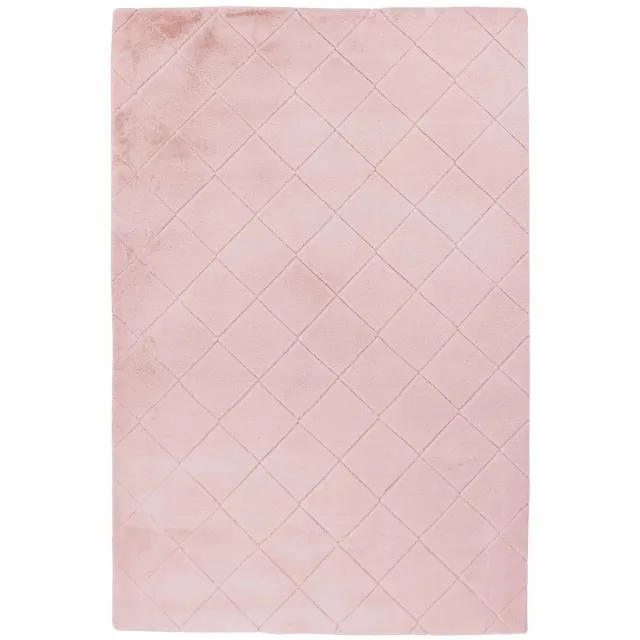 Dutch XXL Fluffy Vloerkleed | Tapijt | Imala | Ruiten | Roze | 200x290 cm