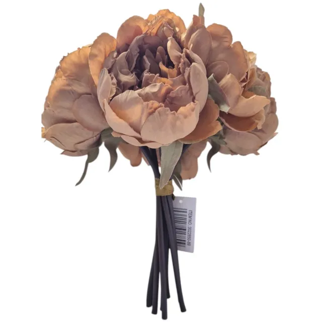 Gasper Kunstboeket Pioen lichtbruin | 22 cm | Woondecoratie | Tafelarrangement