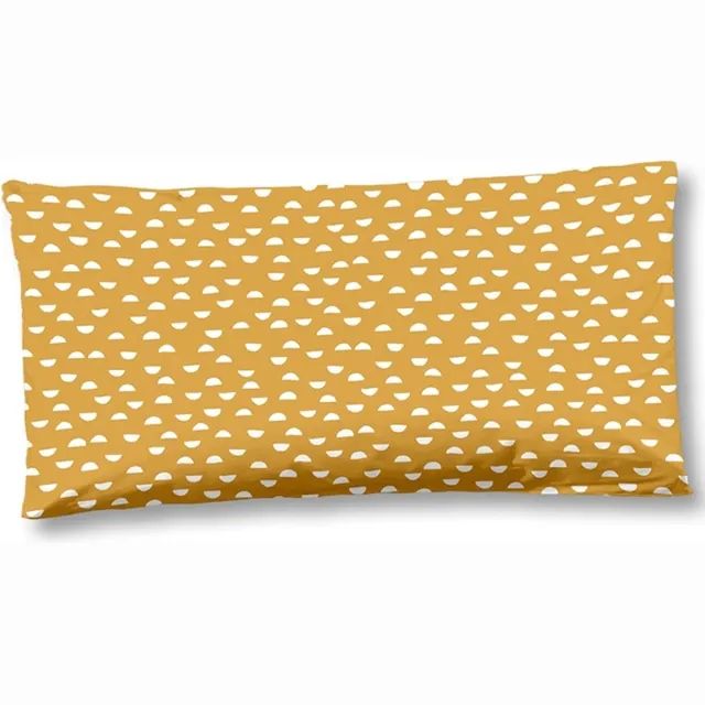Slaaptextiel Sierkussen Katoensatijn - Subtiel Glazend - Zacht - Luxe Kussen Evine - (40x80 cm) Geel