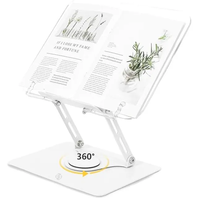 Equivera Boekenstandaard - Boekensteun - Boekenhouder - Boeken Standaard - Leesstandaard - Book holder Wit