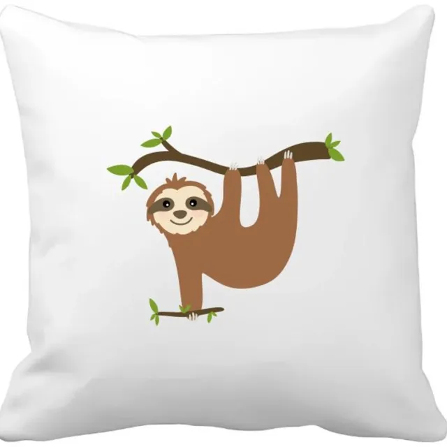 Akyol luiaarden Kussen hoes - Luiaard - dieren liefhebbers - dierentuin - beer - zoogdieren - 40 bij 40 cm Multicolor