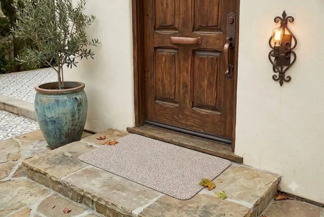Maison Elara Samson Schoonloopmat – Wasbare Binnendeurmat – Katoen – Lichtbeige – 50 x 80 cm