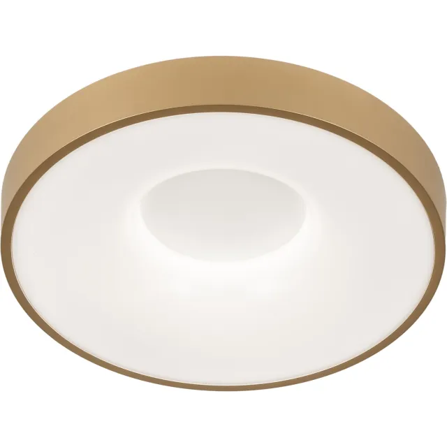 Lumidora Plafondlamp 75029 - Plafonniere - BORLIND - Ingebouwd LED - 24.0 Watt - 2400 Lumen - 6500 Kelvin - Goud - Messing (kleur) - Kunststof - Met dimmer - Badkamerlamp - ⌀ 29 cm