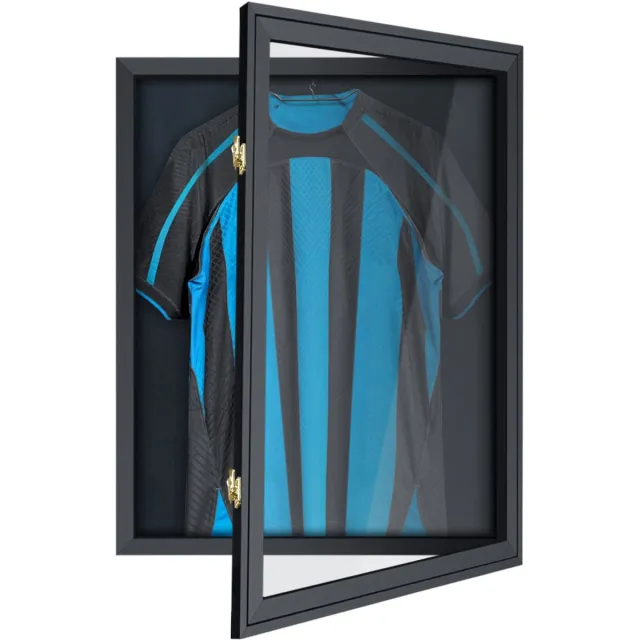 Visalo Wissellijst Voetbalshirt - Voetbalshirt Inlijsten - 60 x 80 cm - Zwart - Diepe Fotolijst