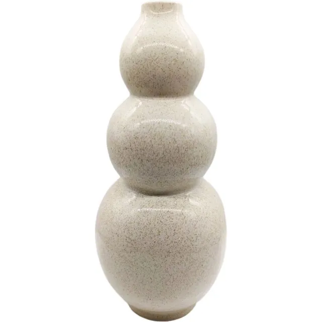 Homebound by Kolony HomeBound by KY | Aardewerk vaas bubbles beige | 19.5x19.5x45cm | bloemenvaas aardewerk Off-white