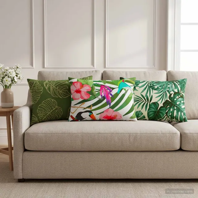 vidaXL Dekenkussen - 2 - st - HEERLEN - Meerkleurig - 40 - x - 60 - cm - Polyester, foto 2