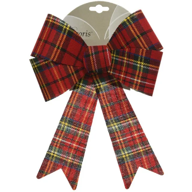 Decoris strikken - geruit - 26 cm - kerstversiering - kerstdecoratie - kerstoomversiering Multi