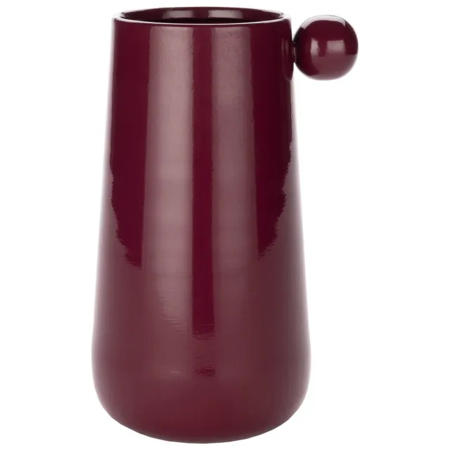 Dutchbone Dot vaas M Red Bordeaux