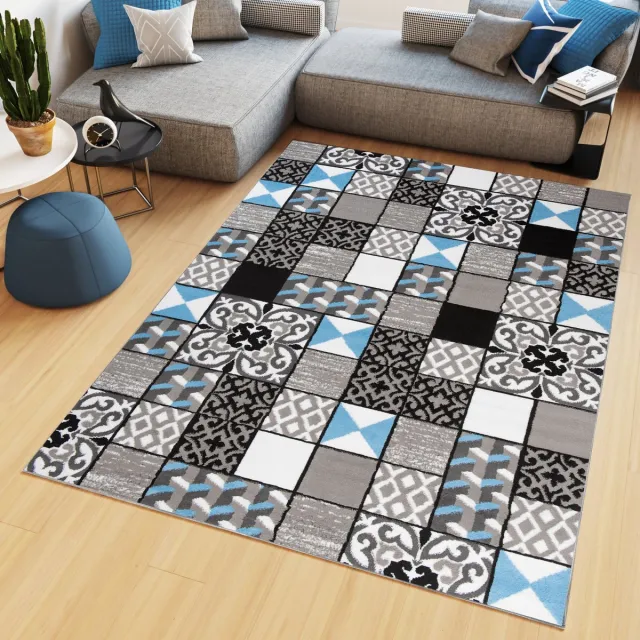 Tapiso Maya Vloerkleed Grijs Kleed Woonkamer Modern Tapijt