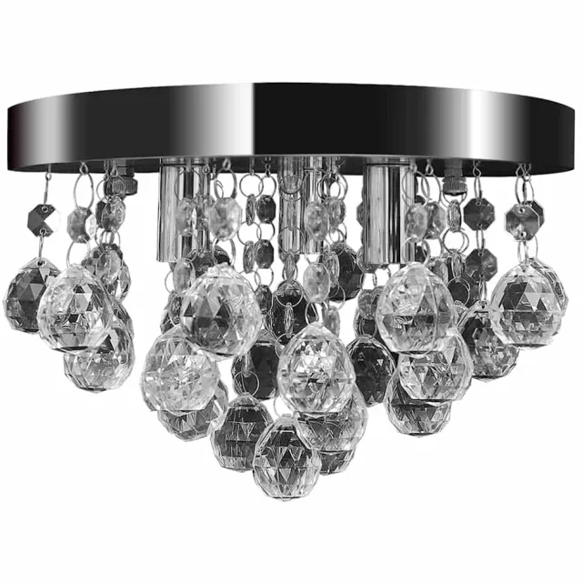 vidaXL Plafondlamp kroonluchterontwerp kristal chroom Transparent