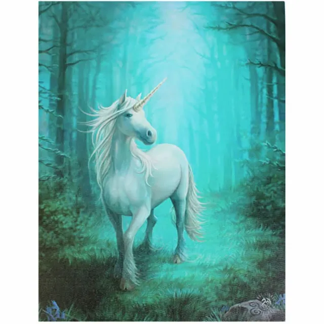 Anne Stokes Canvas - Forest Unicorn - Anne Stokes meerkleurig