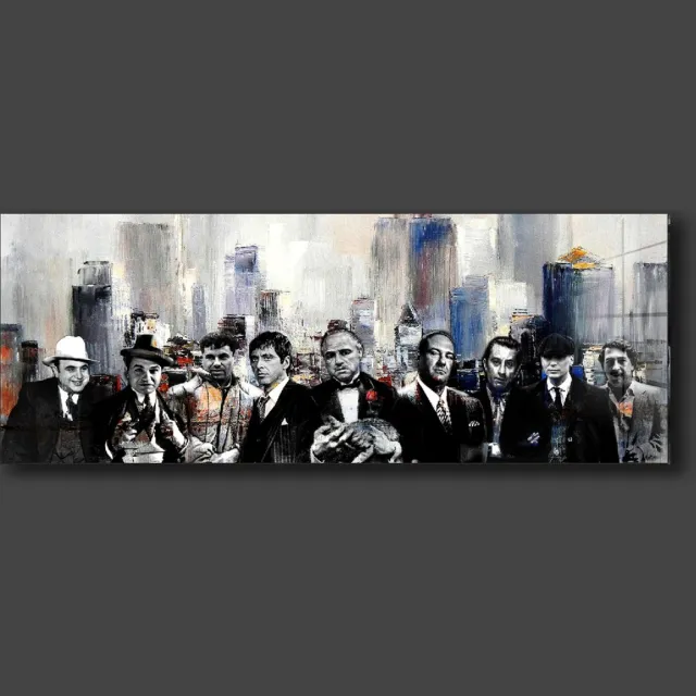 blackarts Maffiabazen new style schilderij op plexiglas 120x50cm kleur
