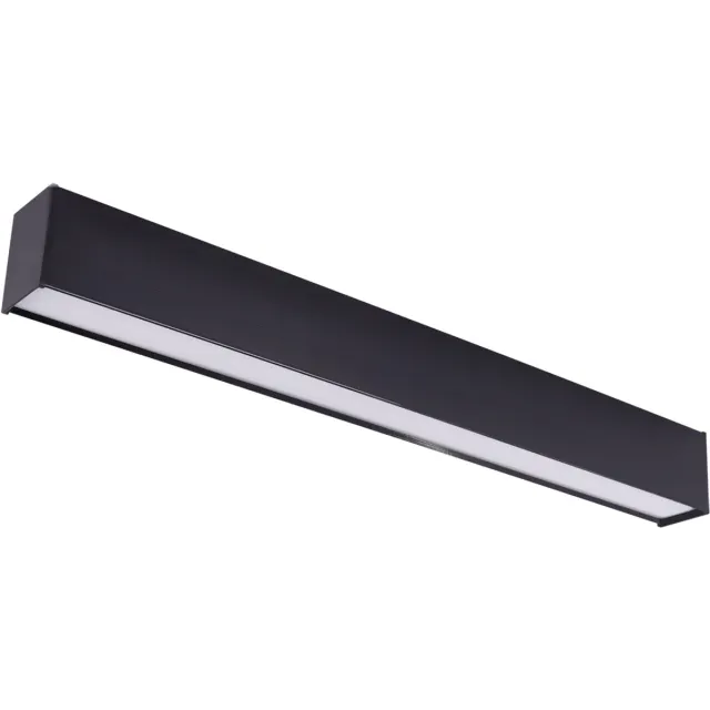 STRÜHM DAN Plafondlamp - LED Batten - LED Armatuur - Aanpasbare kleur CCT - 18w - 2940 Lumen - Keuken / Woonkamer / Bureau - Zwart 600mm