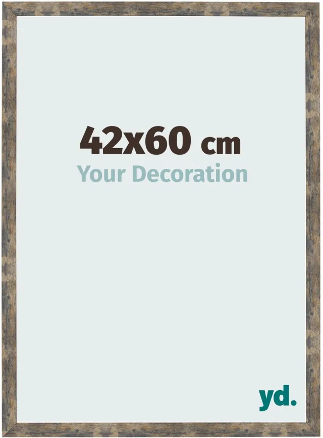 yd. Your Decoration - Fotolijst 42x60 cm - MDF - Blauw Goud Gemeleerd - Bologna