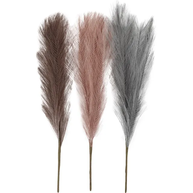 PacklinQ Pampasgras, L: 50 cm, zacht blauw, frosted lila, antiek roze, 3 stuk/ 1 bol