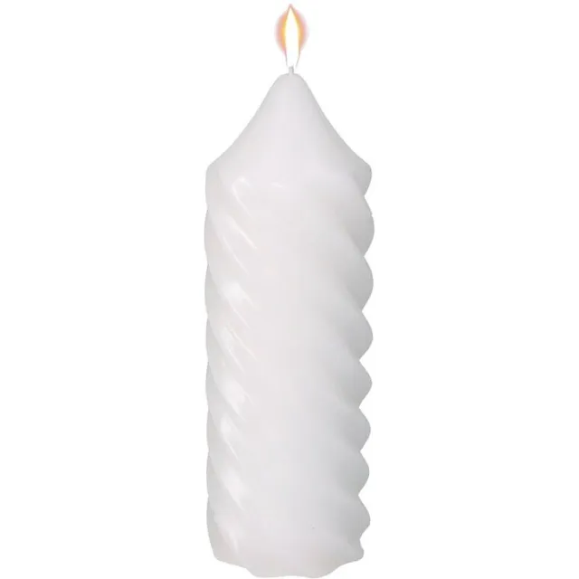 HD Collection Kaars Zuil Spiraal Wit 7x7x20cm