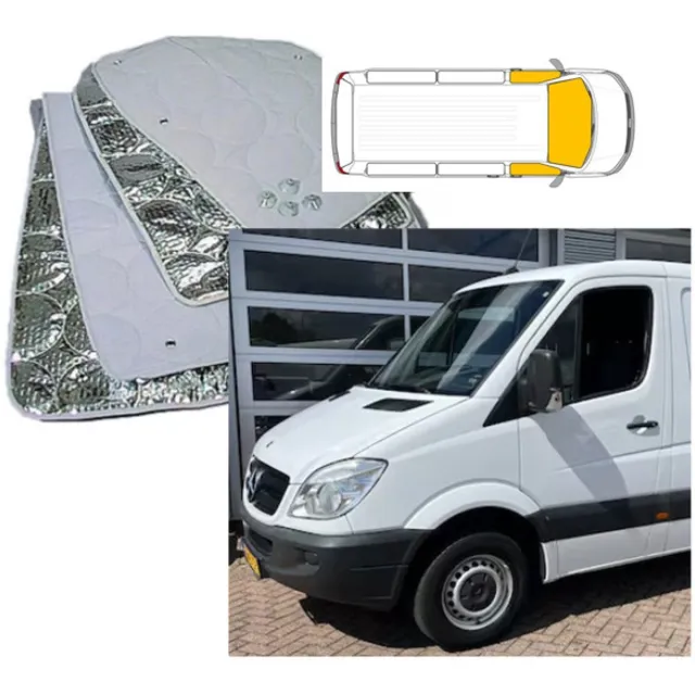 Geschikt voor Mercedes sprinter Mercedes Sprinter Raamisolatie binnenzijde Bouwjaar 2005-2017 isolatie raam camper Grijs