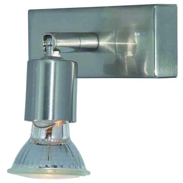 Fantasia Rune plafondspot GU10 brons, richtbaar - metalen plafondspot 45 x 150 mm, IP20, lichtbron niet inbegrepen geborsteld staal