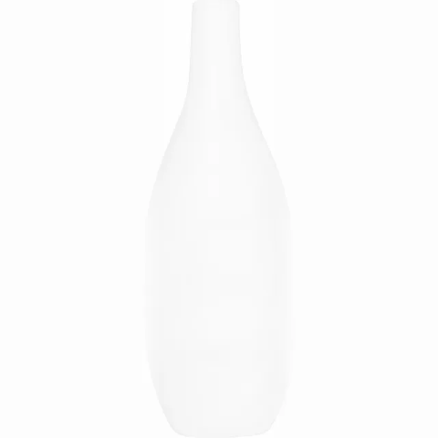 QUVIO Vaas voor droogbloemen - Vazen - Klassieke of landelijke bloemenvaas - Vaasje - Woonaccessoires voor bloemen en boeketten - Decoratieve accessoires - Keramiek - Hoogte 21 cm - Wit