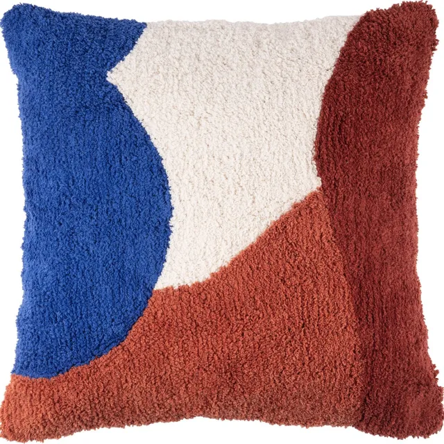 Mistral Home SIERKUSSEN - tufted - 45 x 45 cm - geometrisch - blauw Blauw/Wit