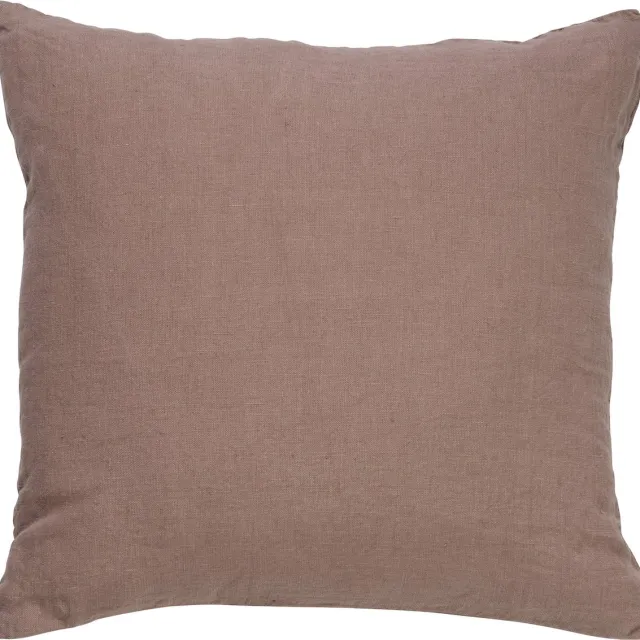 Dutch Decor LINN - Sierkussen 45x45 cm - 100% linnen - effen kleur - Driftwood - taupe - Inclusief binnenkussen - Luxe kussens voor woonkamer & bank