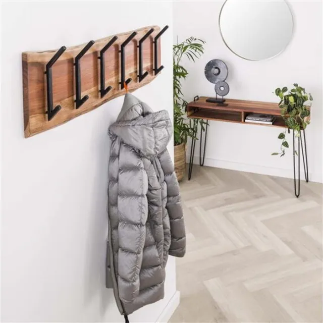 Meubelplaats Kapstok Timber 2x6 haken 100 cm massief acacia naturel