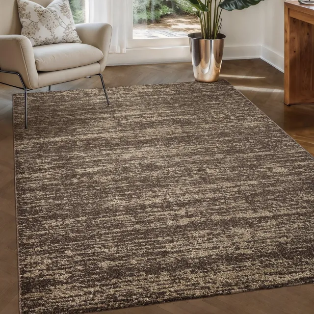 Muratap Relax Oslo - Laagpolig Effen Vloerkleed - Modern Tapijt - Bruin- 200x200 CM Vierkant