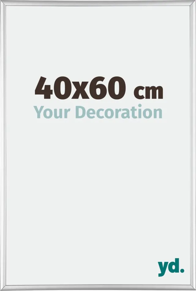 yd. Your Decoration - Fotolijst 40x60 cm - Aluminium - Zilver Hoogglans - Kent