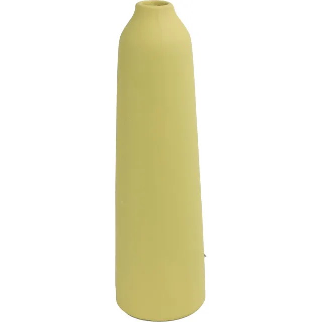Countryfield bloemenvaas - geel terracotta - 9 x 31 cm - smalle opening