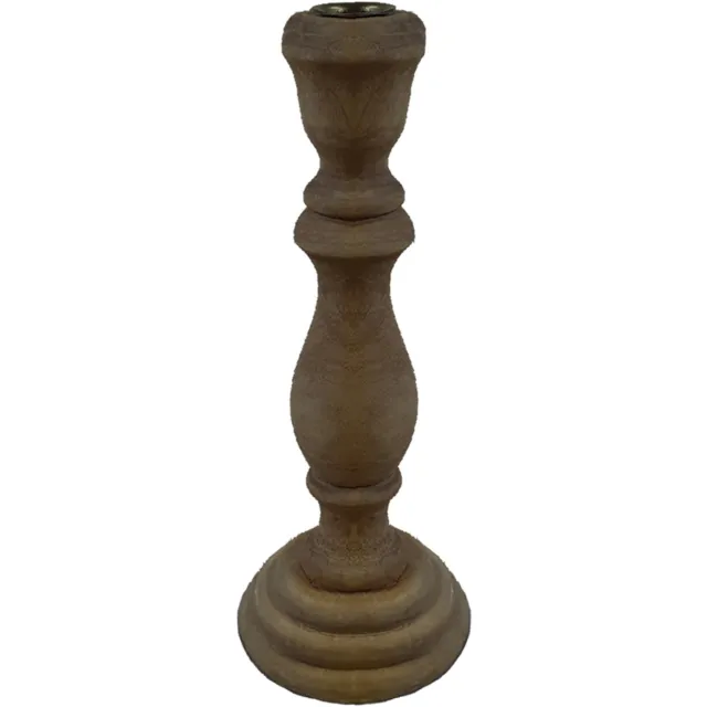 by Mooss Kandelaar - Hout - 30 cm - Landelijk - Stoer - Sober - Landelijk - Sfeervol - Decoratie Houtkleur, bruin