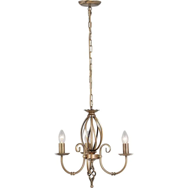 Steady Lighting Bohemian Kroonluchter - Steady Lighting - Metaal - Bohemian - E14 - L: 47cm - Voor Binnen - Woonkamer - Eetkamer - Brons