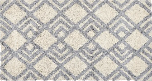 Beliani NEVSEHIR - Laagpolig vloerkleed - Lichtbeige - 80 x 150 cm - Katoen