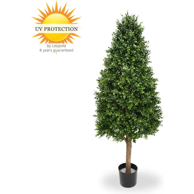 LeopoldFlora UV Kunst Buxus Pyramide 140 cm Groen