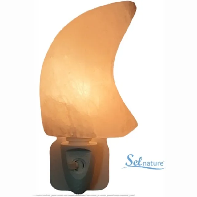 Selnature Himalaya zoutkristal nachtlampje 'maan' oranje !! GRATIS VERZENDING !! (incl. LED lampje en adapter voor elk stopcontact) oranje roze