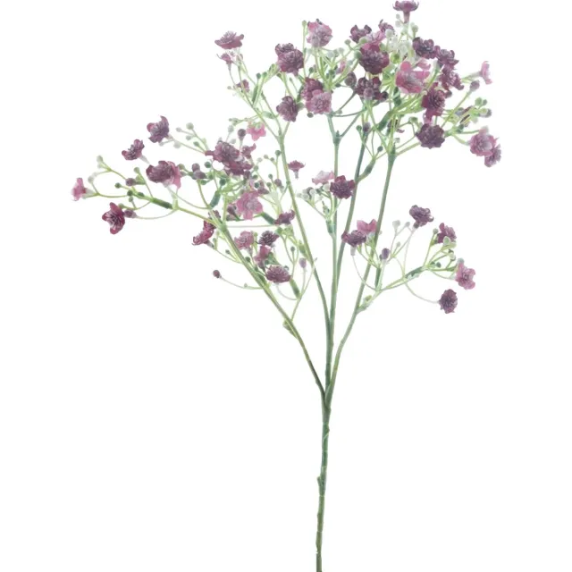 Bellatio Design Kunstbloemen Gipskruid Viette - 45 cm - paars - takken - kunst zijdebloemen - Gypsophila