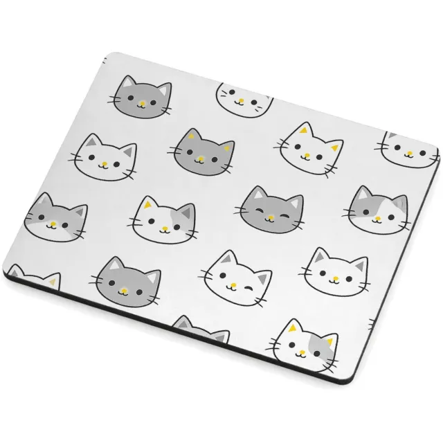 Mr Cadeautjes MDF magnetische fotolijst 9 x 7 - design Herhalend patroon van vrolijke hondenkoppen met verschillend | cadeau Wit