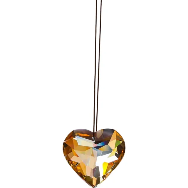 rimmo 45 mm Hartvormig Kristallen Prisma Hanger – Zonnevanger, Regenboogmaker, Kristallen Windgong, Raamhanger, Suncatcher, Glas Prisma voor Knutselen & Woondecoratie - champagne