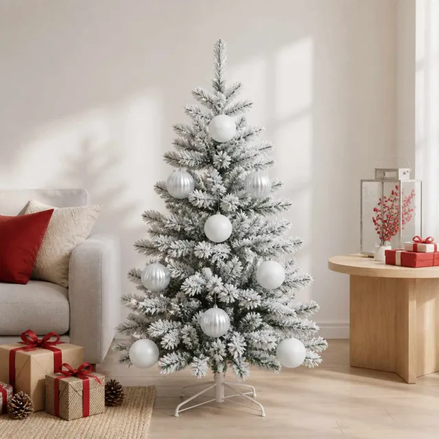vidaXL Kerstbalset XL 9 st Wit Dia. 15 cm Kunststof