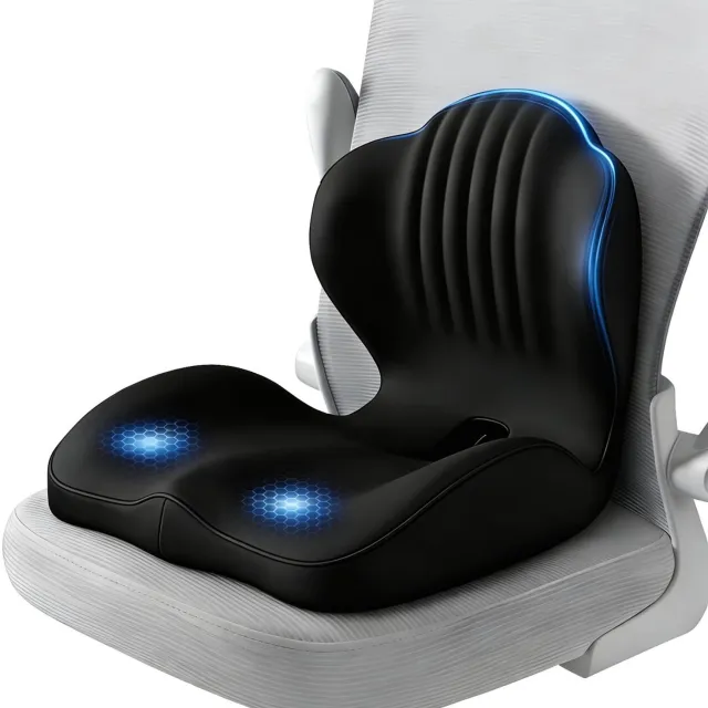 Duraxl Zitkussen - Traagschuim - Antislip - Afneembare hoes Zwart