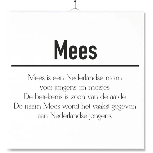 MC Living Tegel Met Opdruk | Betekenis | Kado | Cadeau | Met Naam - Mees Multi-Color