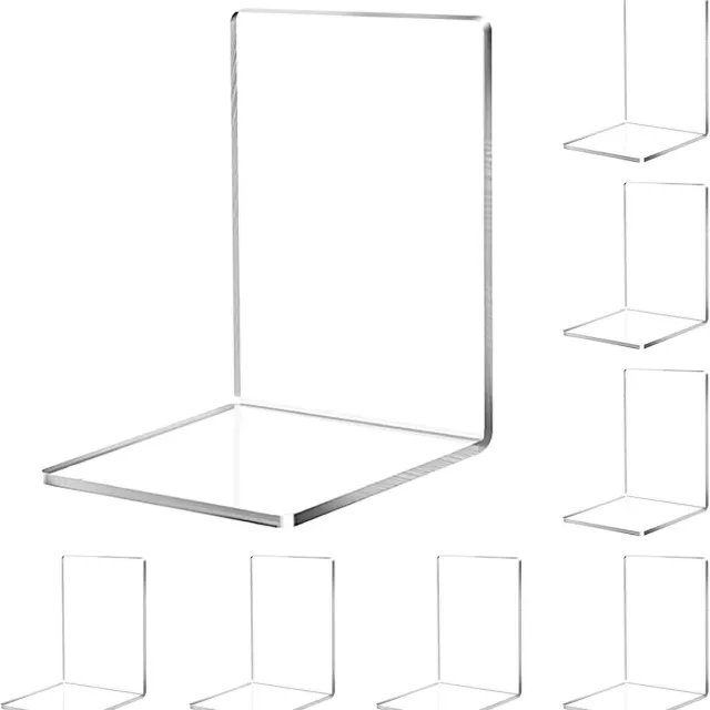 Ynkkvre Buchstützen - Acrylbuchstützen - Robuust & Doorzichtig Voor Home Office En School - 4 Stuks - Thuis, Kantoor, School, Bibliotheken, Slaapkamer, Bureau Transparant