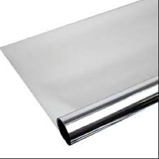 Multi-fix 1x Multi-fix zelfklevende folie | Raamfolie spiegeleffect - hittewerend | 90 x 200cm | 99% UV bescherming - raamfolie zilver