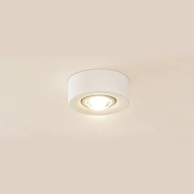 Lindby plafondlamp - 1licht - Gips - H: 5.3 cm - GX53 - wit
