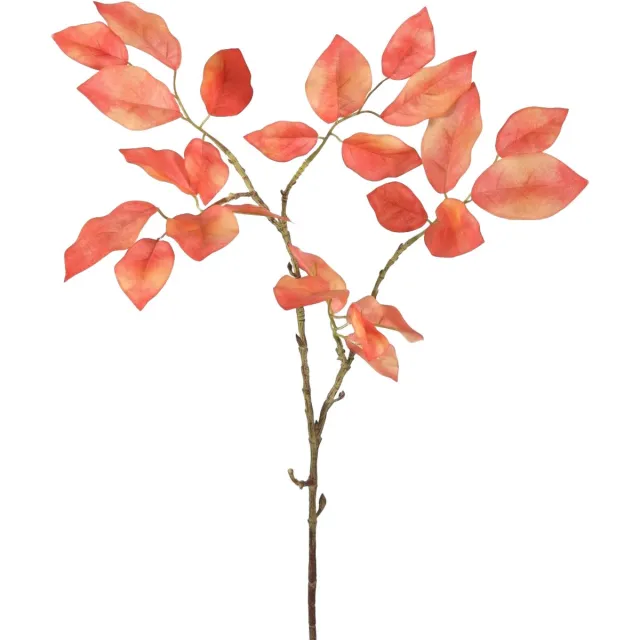 Viv! Home Luxuries Schefflera decoratietak - kunstbloem - perzik - 84cm Oranje