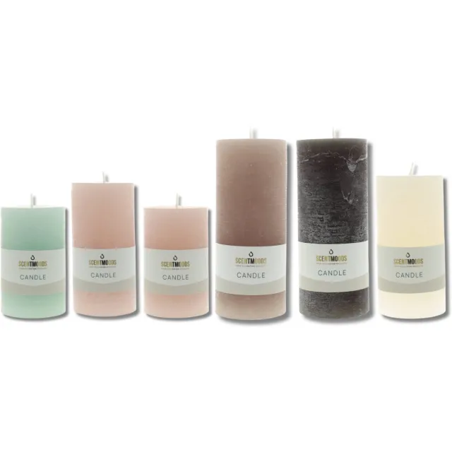 Scentmoods Rustieke Kaars Set Fireplace Comfort – Stompkaars en Dinerkaars voor de Gezelligheid van een Haardvuur