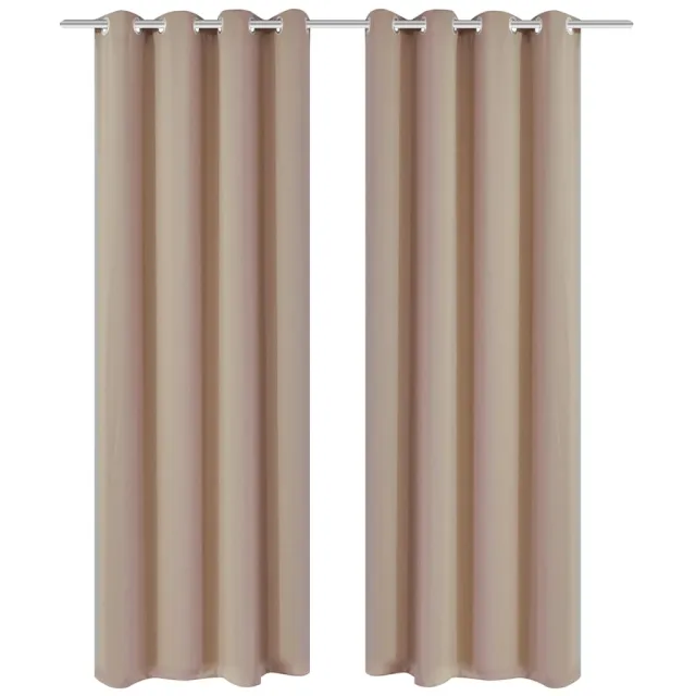 vidaXL Gordijnen met metalen ringen 135 x 245 cm 2 stuks (creme) Crème