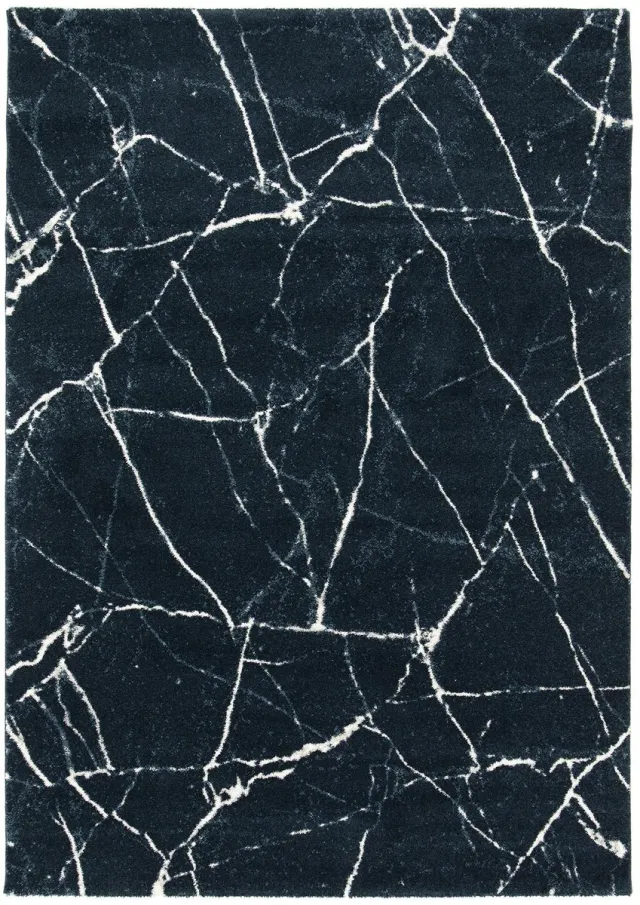 AFK Living Ultra zacht design tapijt MARBLE blauw