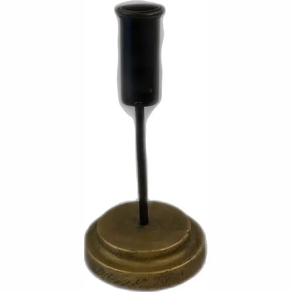 Gifts dinerkaarsenhouder H18.5 D9 goud zwart