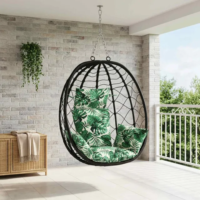 vidaXL Adirondack Kussen PUTTEN 100% Polyester Bladpatroon Groen